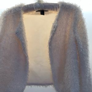 Forever 21 white wool cardigan cover-up